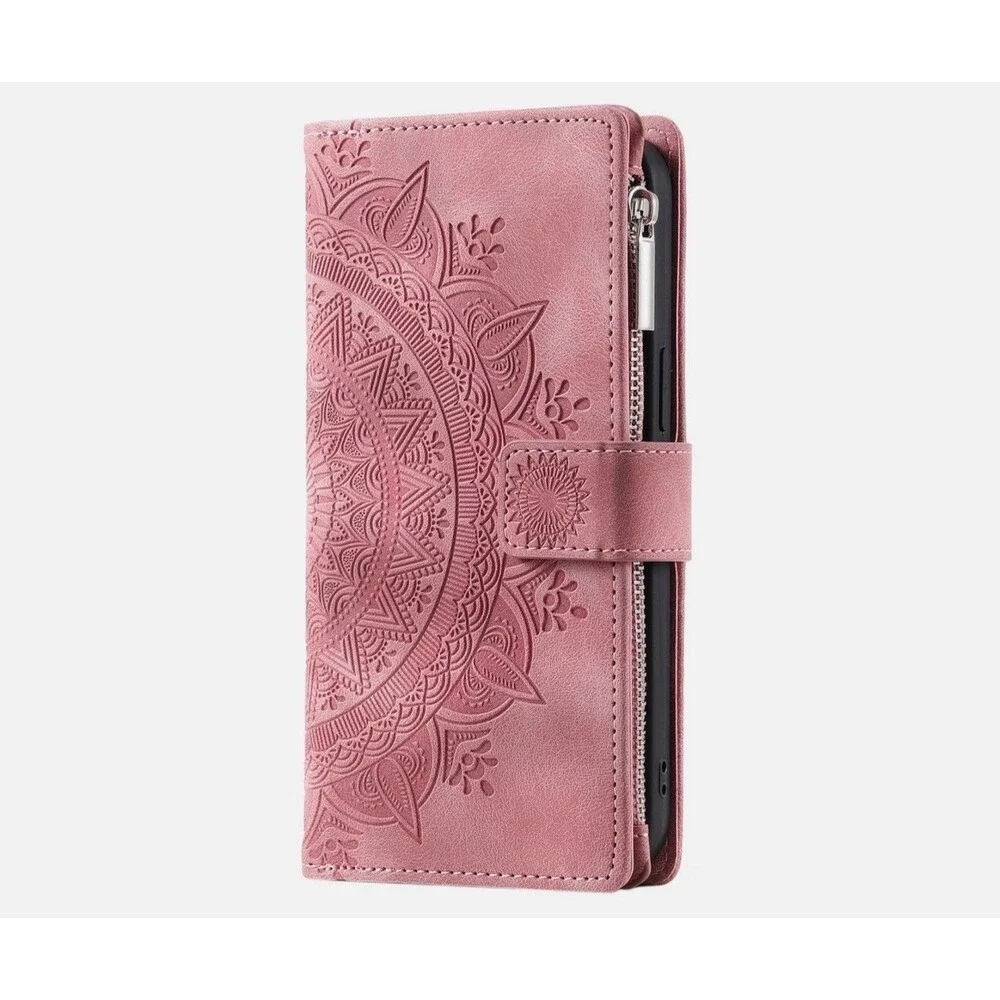 Beautiful Leather iPhone 15 Pro Max Case - Mandala